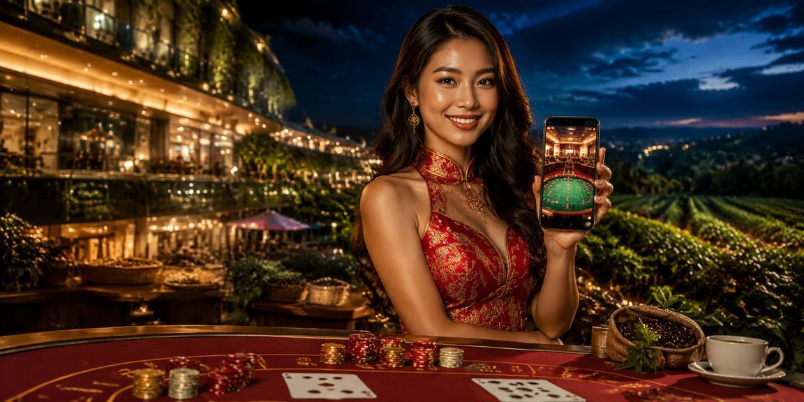 Người dùng tại Mũi Né theo dõi thưởng và đặt cược casino trên điện thoại di động bên bờ biển