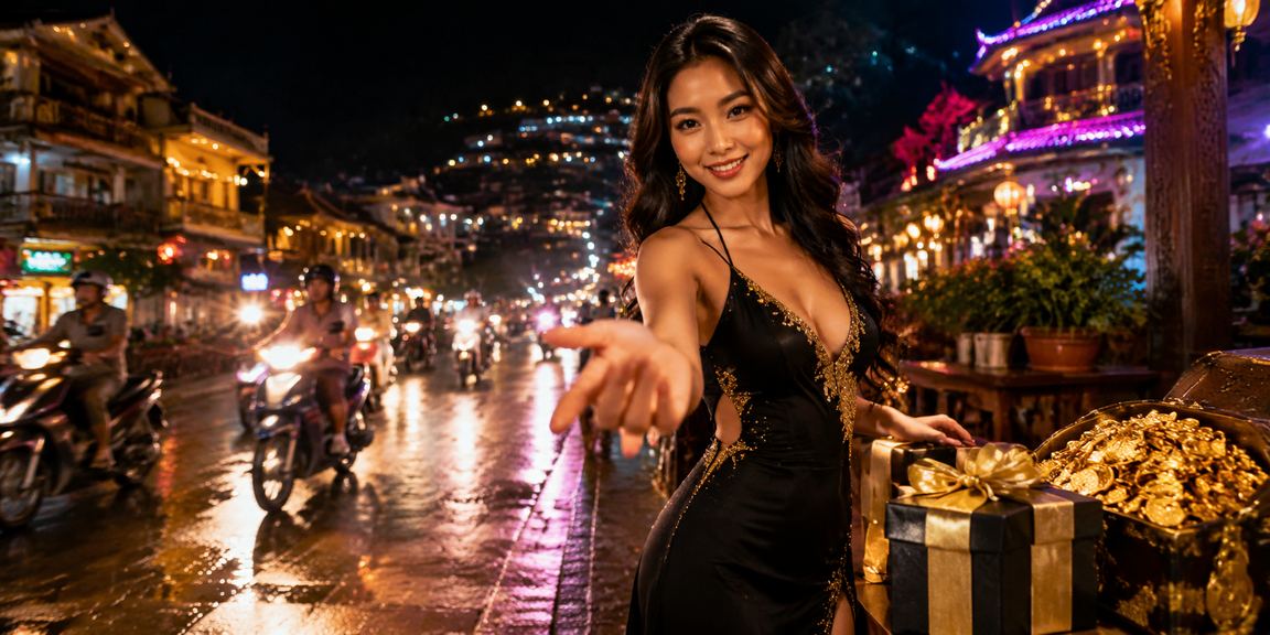 Không khí cá cược neon về đêm tại Sapa trên keobong88